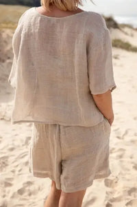 Tallows Linen Shorts - Natural
