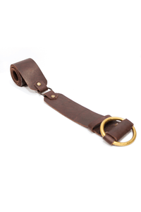 Leather Belt Wide - chocolate