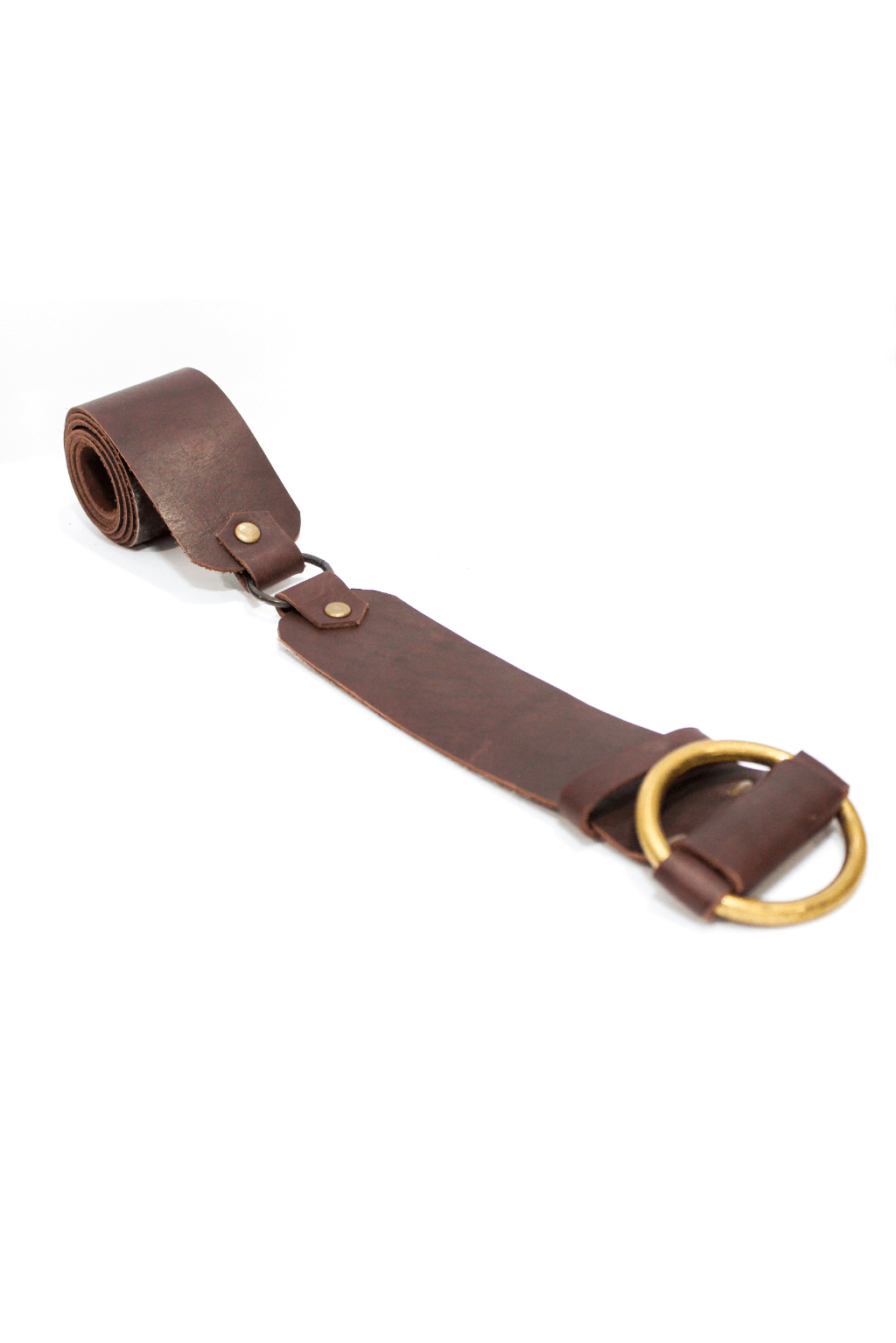 Leather Belt Wide - chocolate