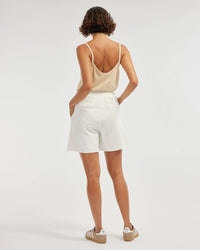 Lise Raw Hem Singlet - Hummus