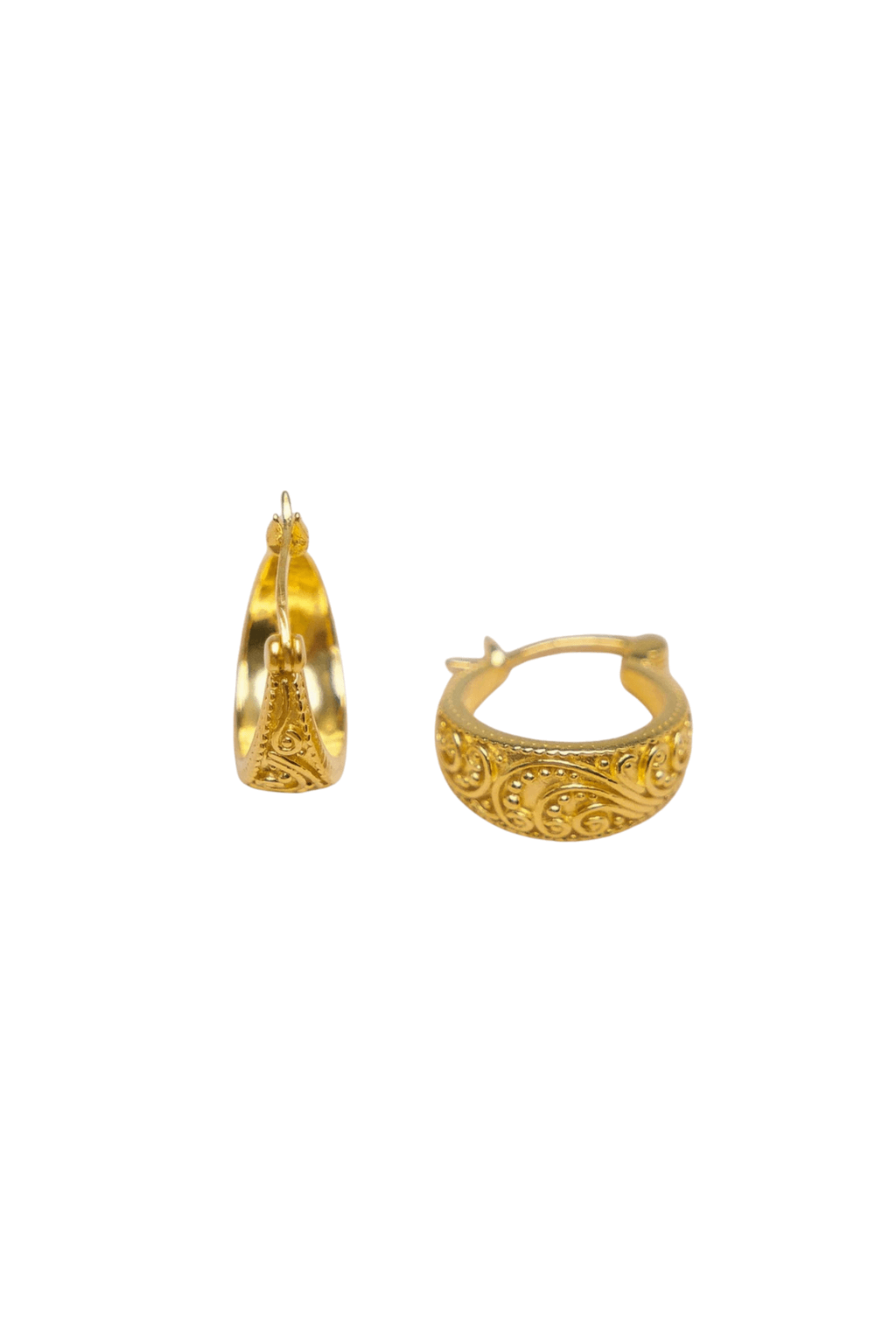 Golden Crashing Waves Hoops