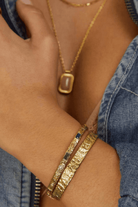 Melrose Gold Cuff Bangle - Multi