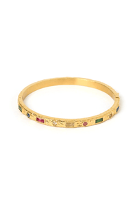 Melrose Gold Cuff Bangle - Multi