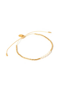 Seline Gold and Pearl Bracelet