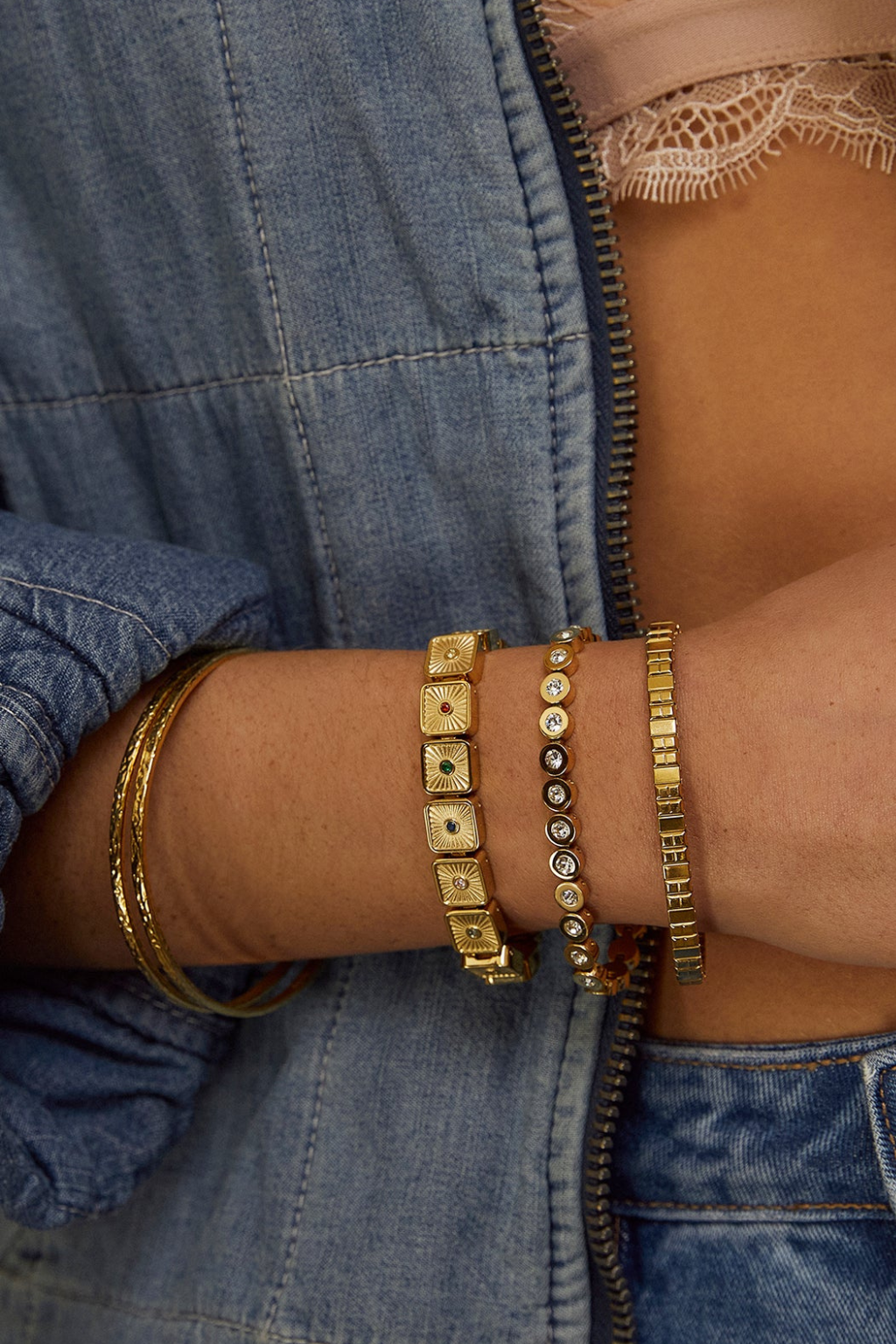 Jasper Gold Bracelet