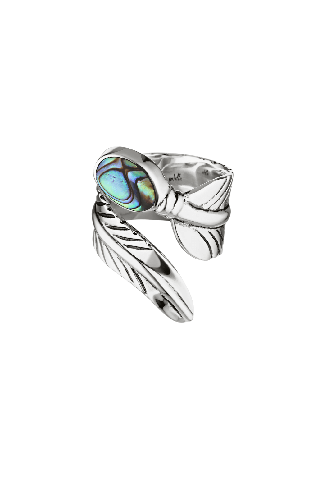 Paua Feather Wrap Ring