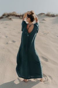 Maxi Wingdress Sleeved - teal