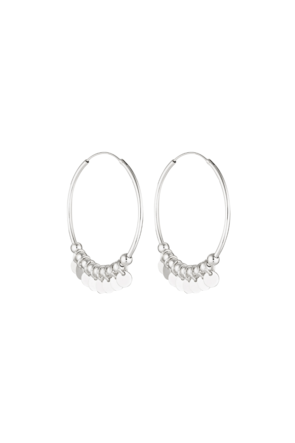 Silver Sea Shimmer Hoops