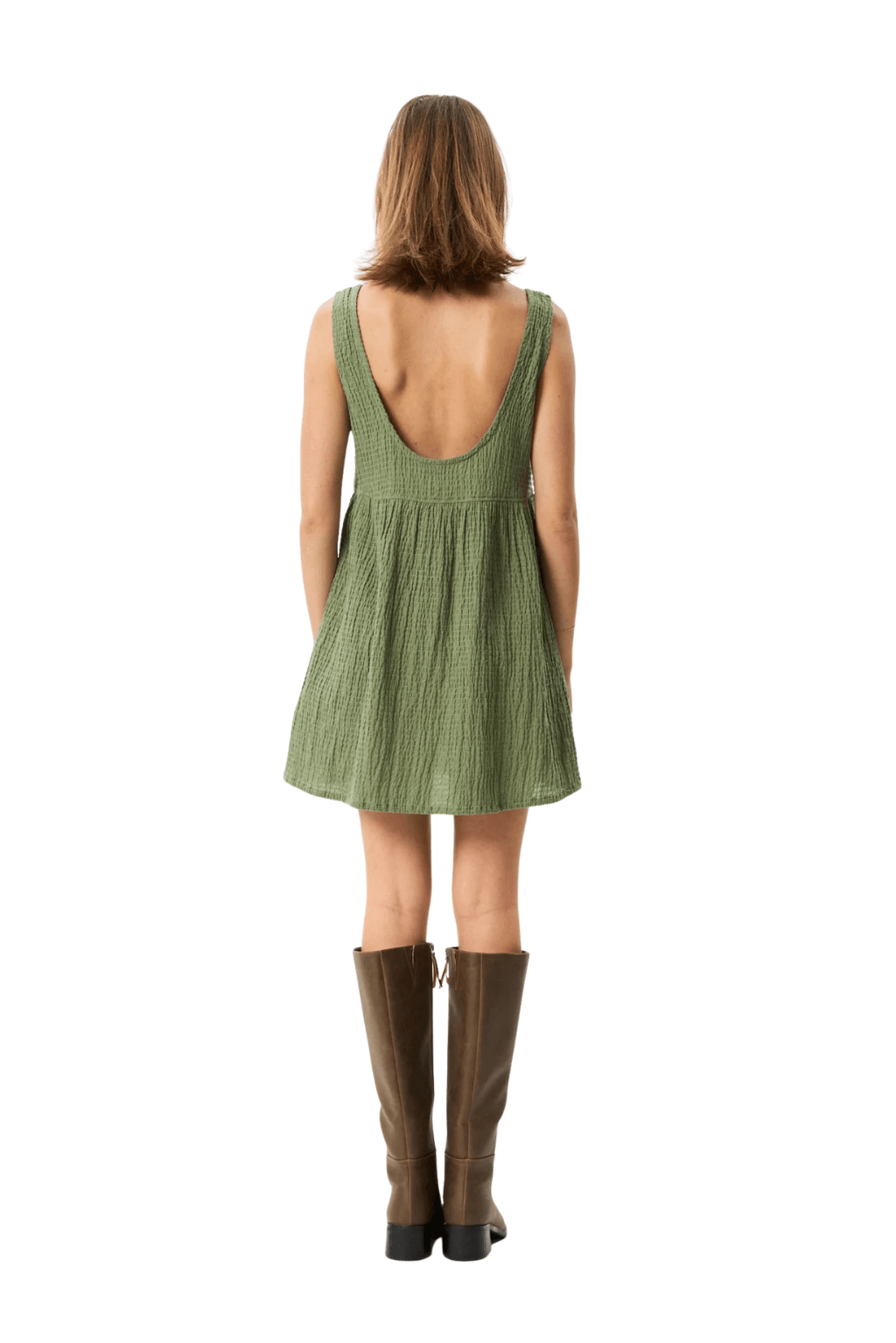 Jesse Mini Dress - Oil Green