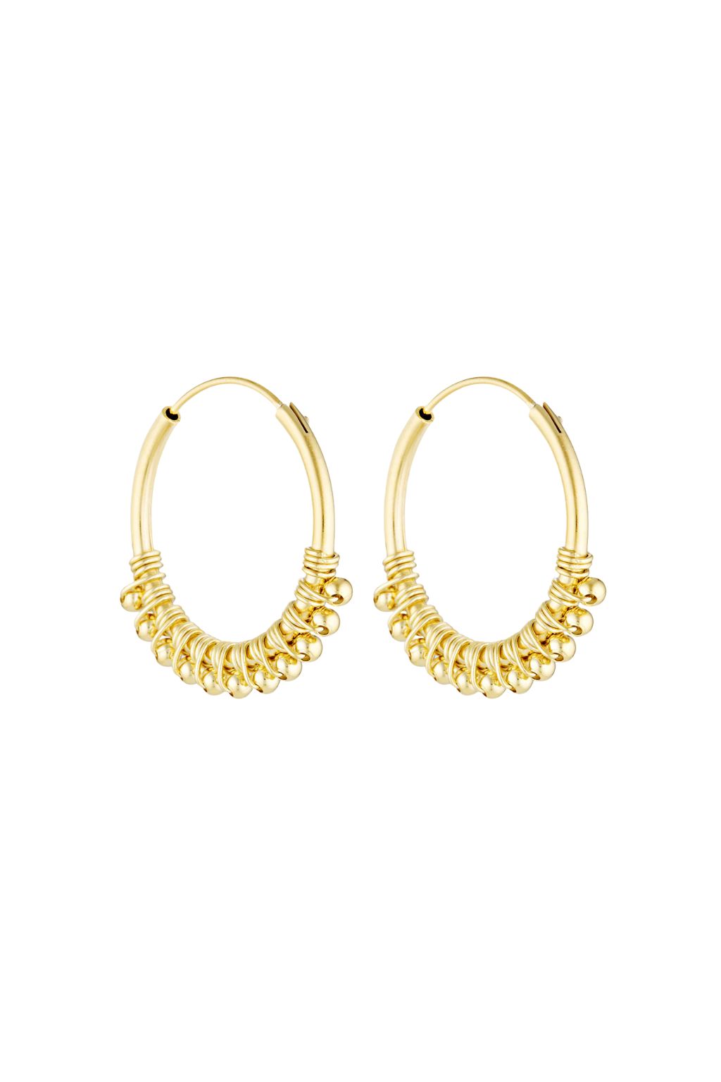 Golden Pebble Hoops
