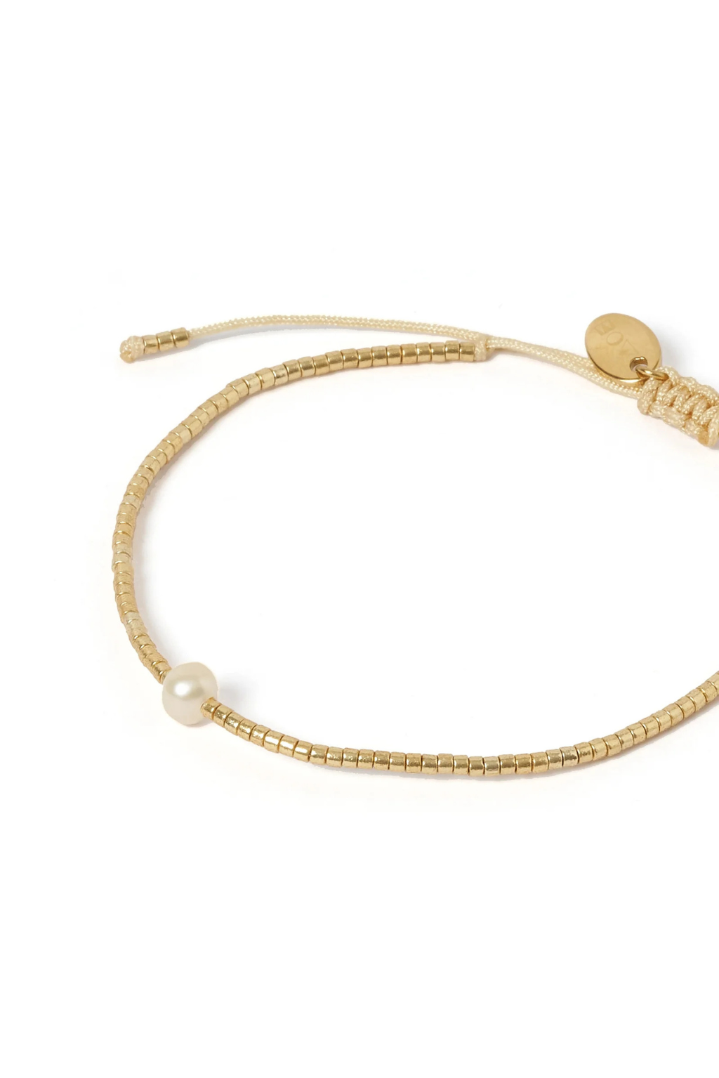 River Gold and Pearl Bracelet