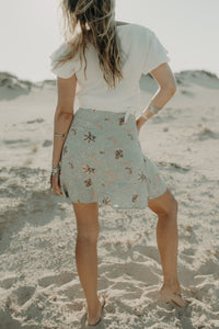 Harlow Mini Skirt - soft turquoise