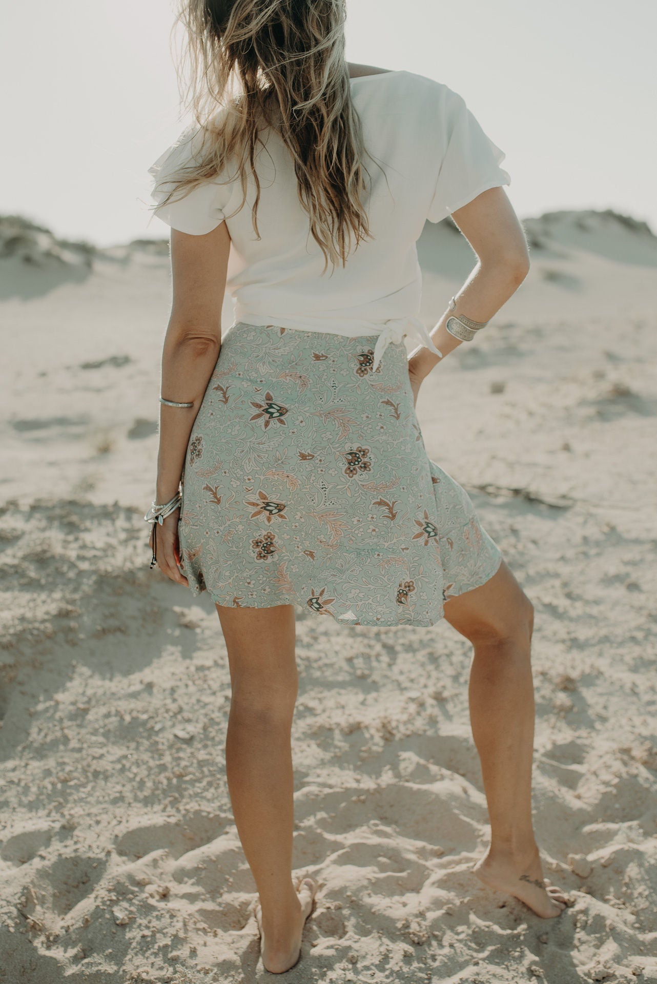 Harlow Mini Skirt - soft turquoise