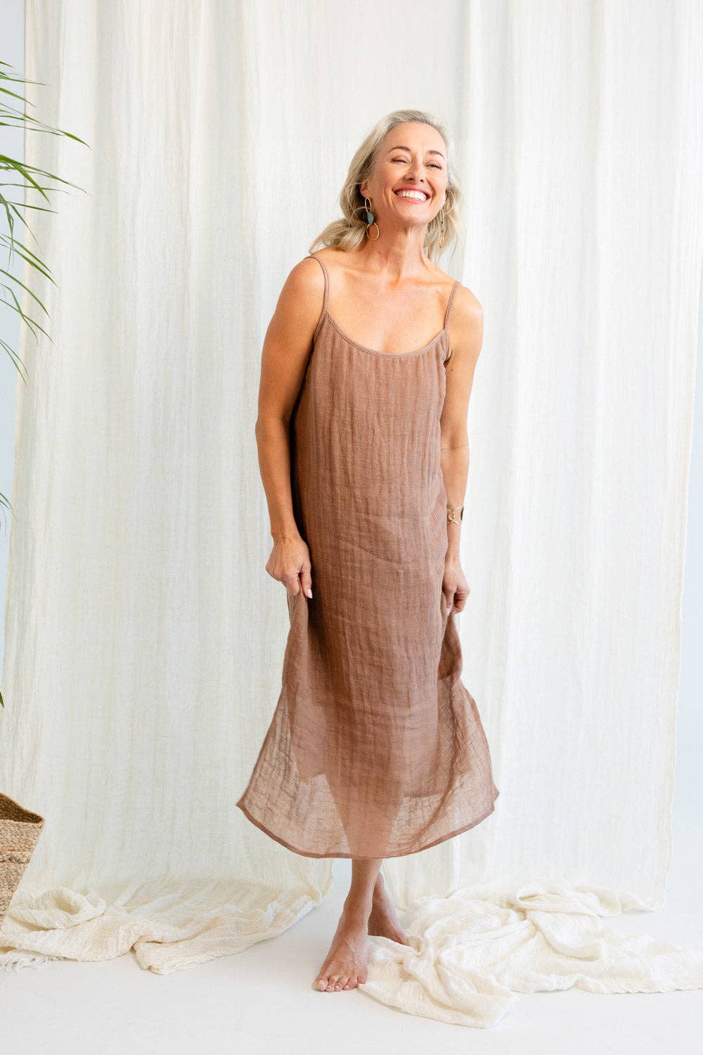 Luxe Linen Midi - Clay