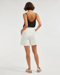 Lise Raw Hem Singlet - Black