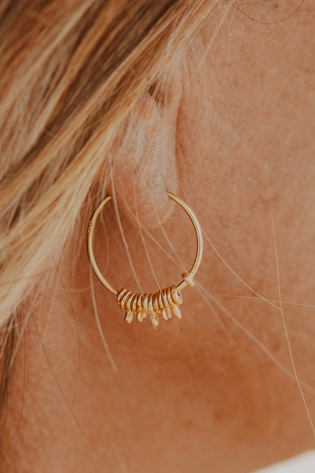 Dancing Sun Hoops - Gold