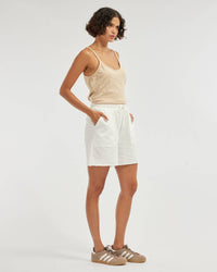 Lise Raw Hem Singlet - Hummus