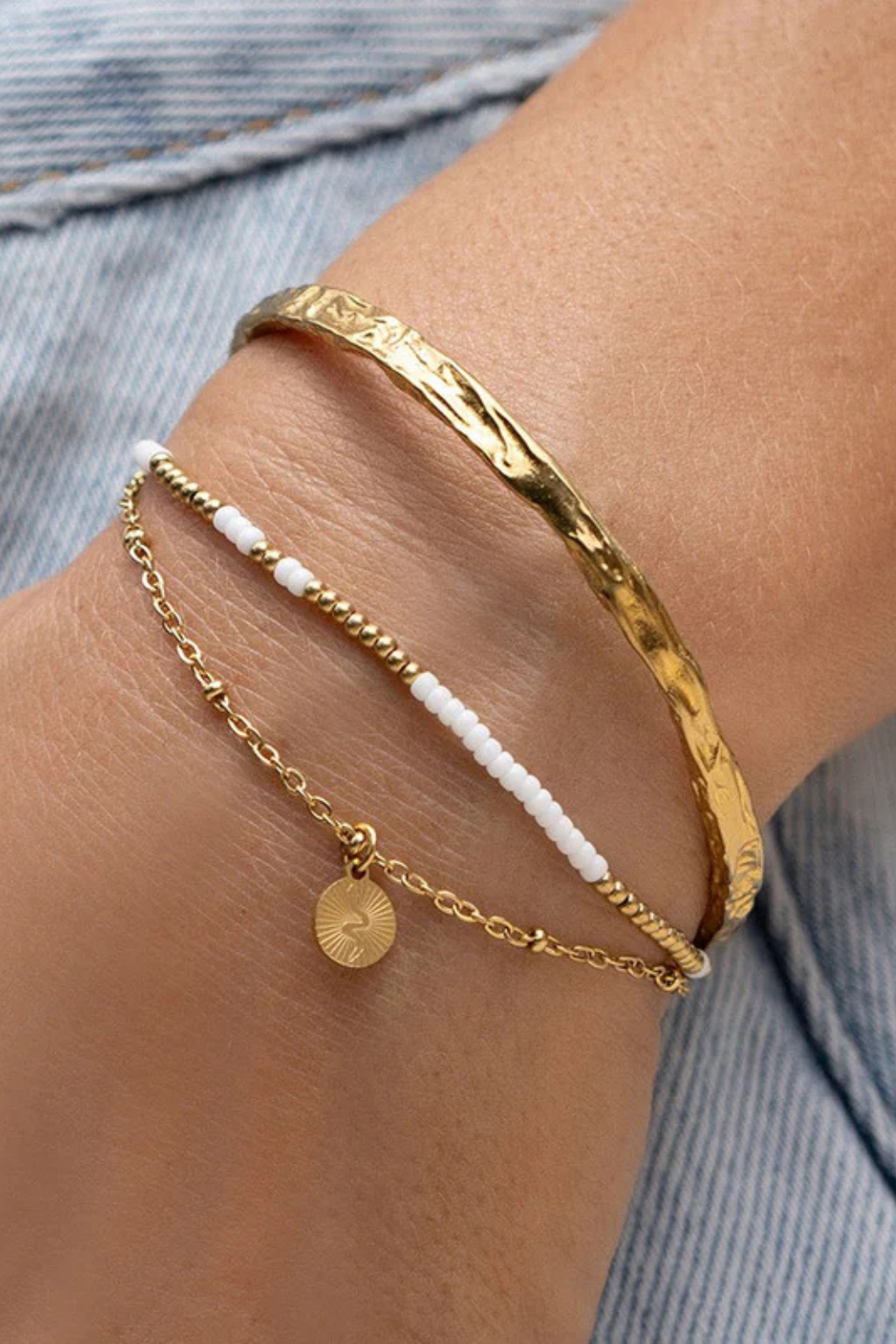Cobra Gold Bracelet - Vanilla
