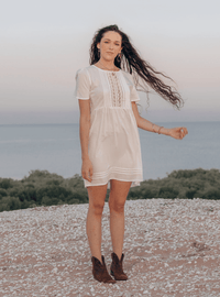 Esther Mini Dress - Ivory