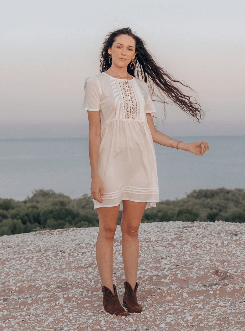 Esther Mini Dress - Ivory