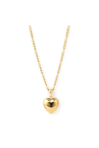 Rose Heart Necklace - Gold