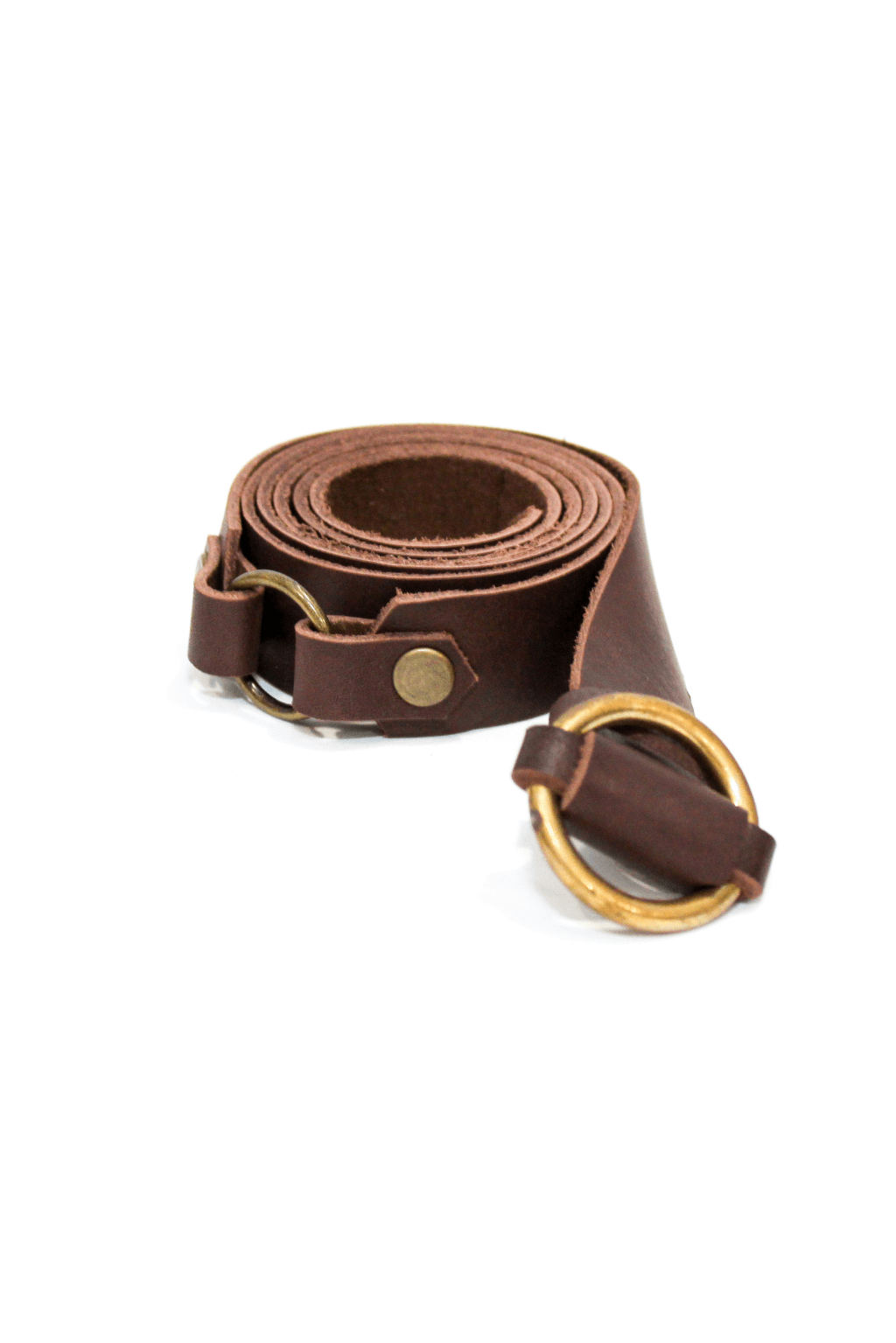 Leather Belt Thin - chocolate