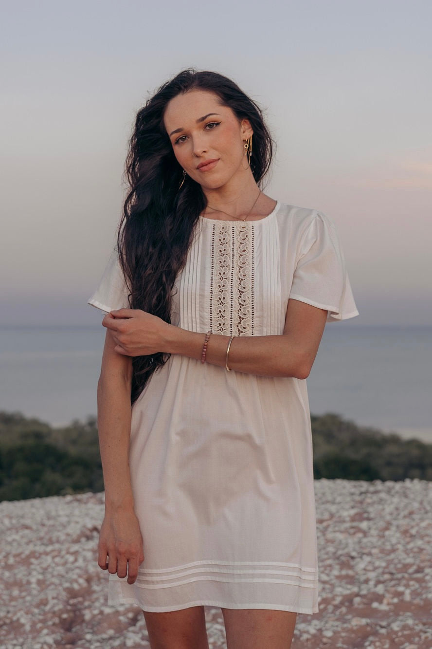 Esther Mini Dress - Ivory