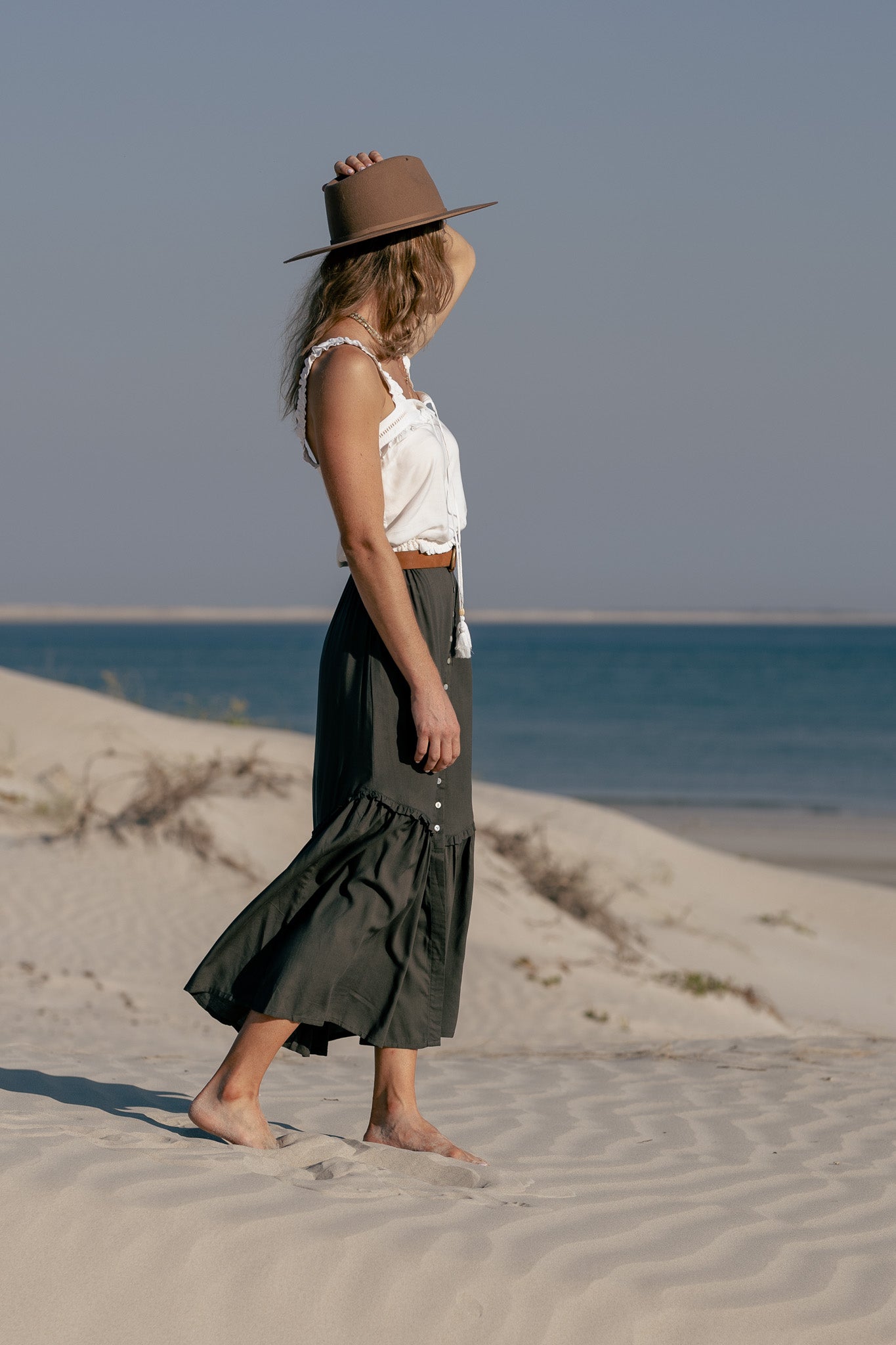 Harlow Midi Skirt - ivy