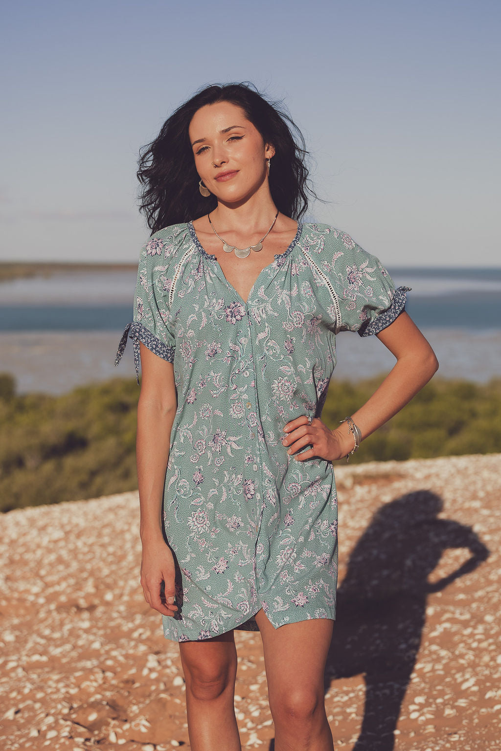Iris Mini Dress - Laguna