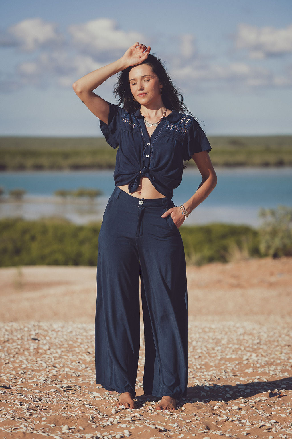 Iris Wide Leg Pants - Oceana