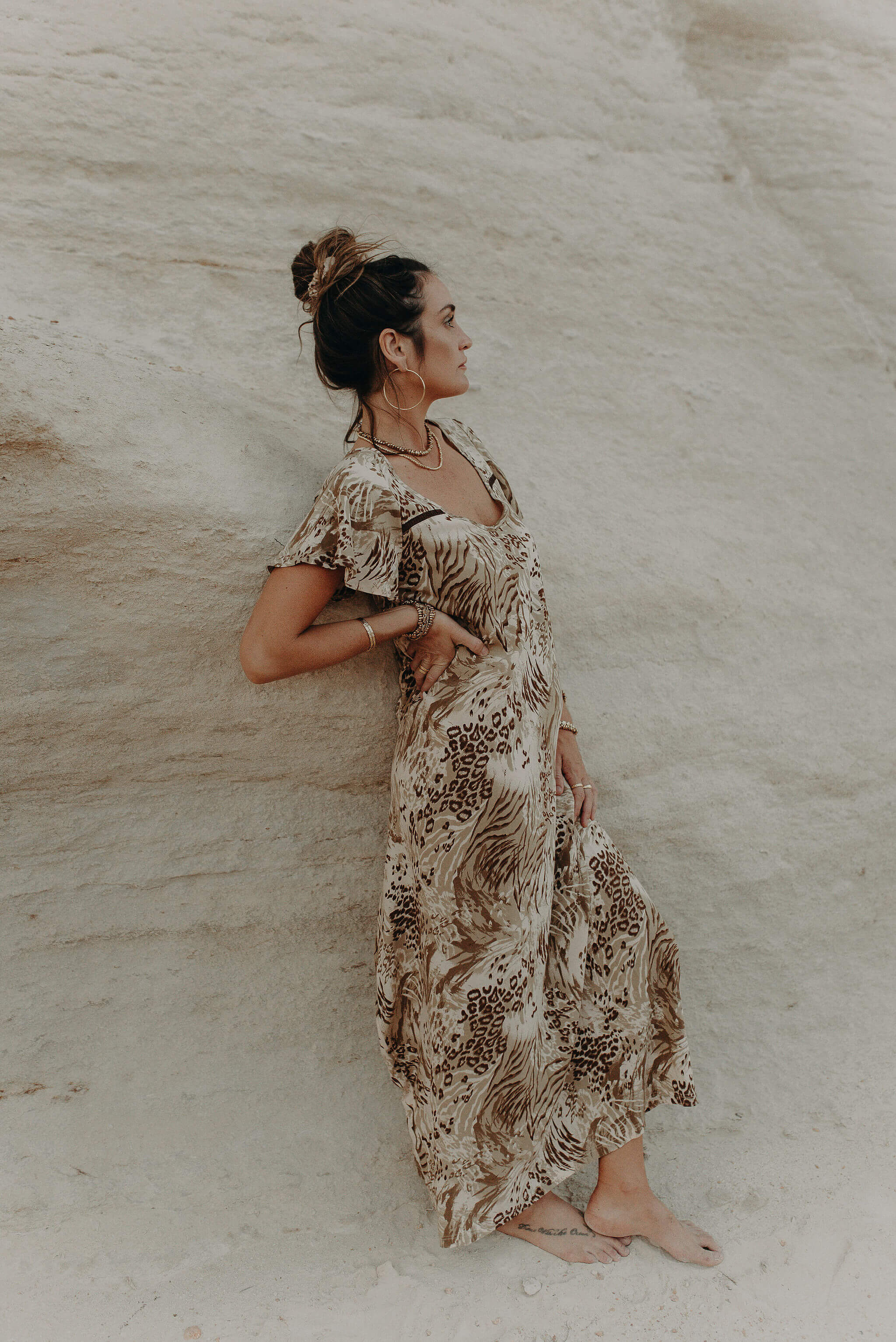 Maxi Wingdress Sleeved - jungle
