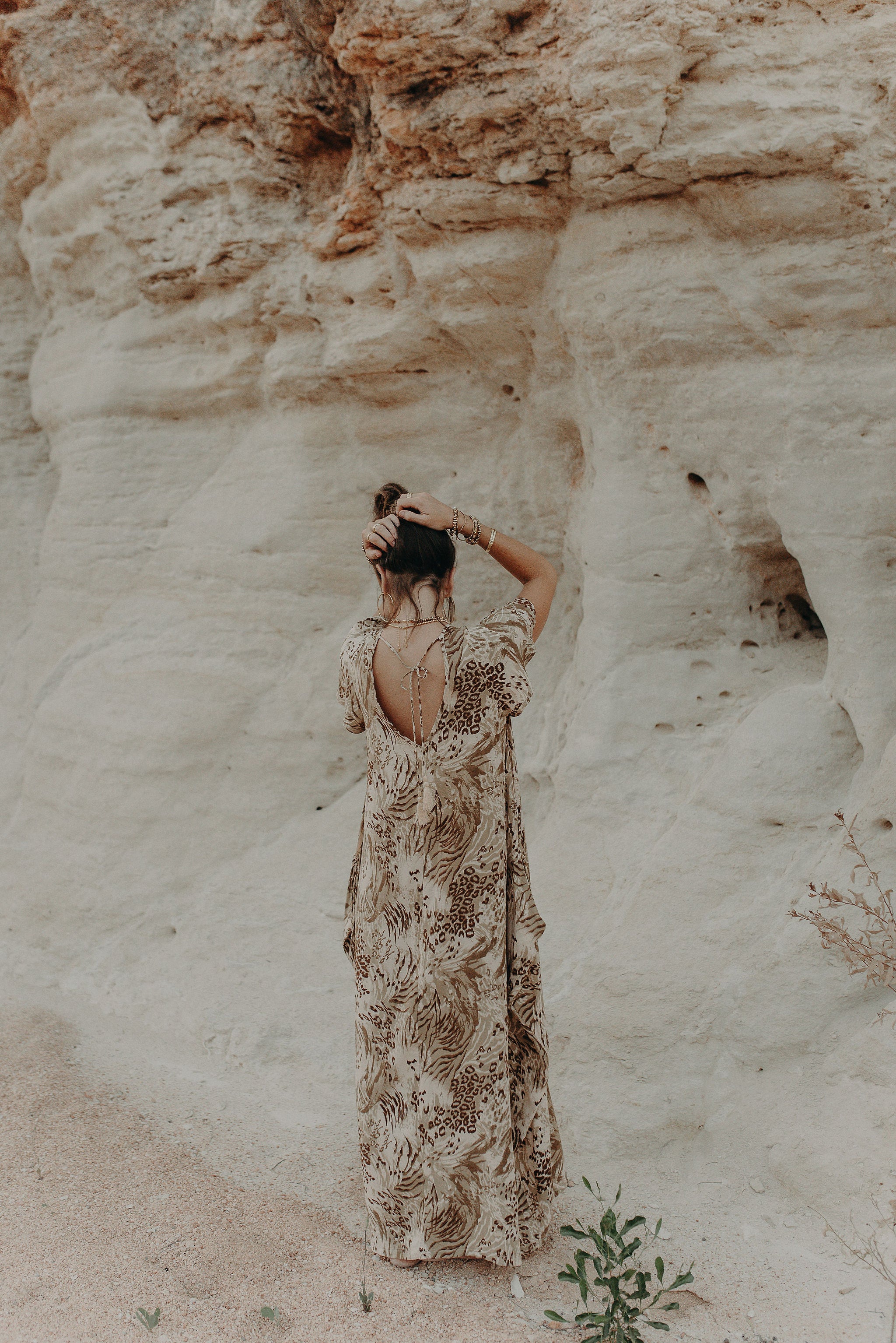 Maxi Wingdress Sleeved - jungle