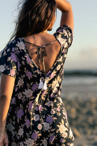 Maxi Wingdress Sleeved - charcoal