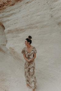 Midi Wingdress Sleeved - jungle