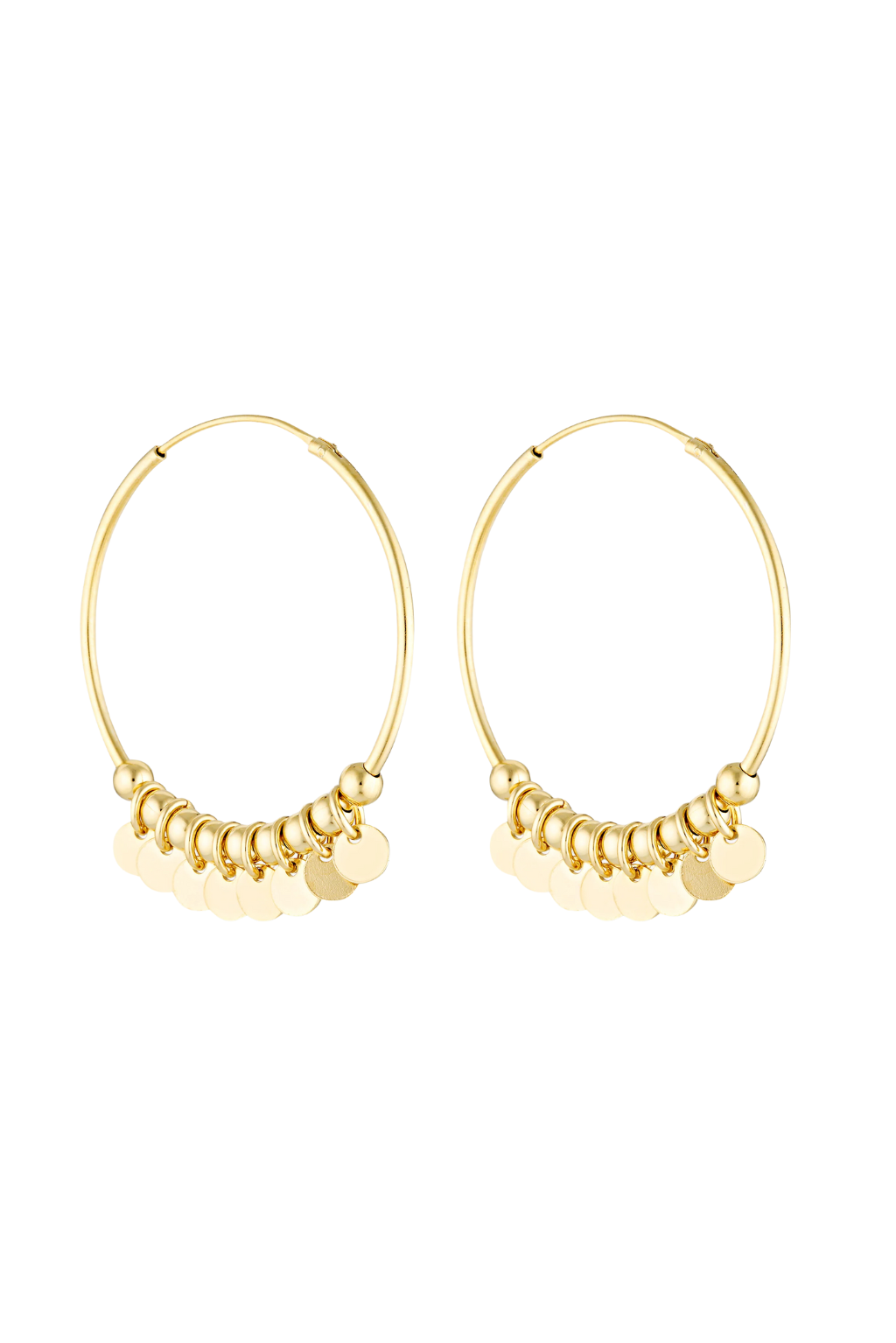 Gold Sea Shimmer Hoops