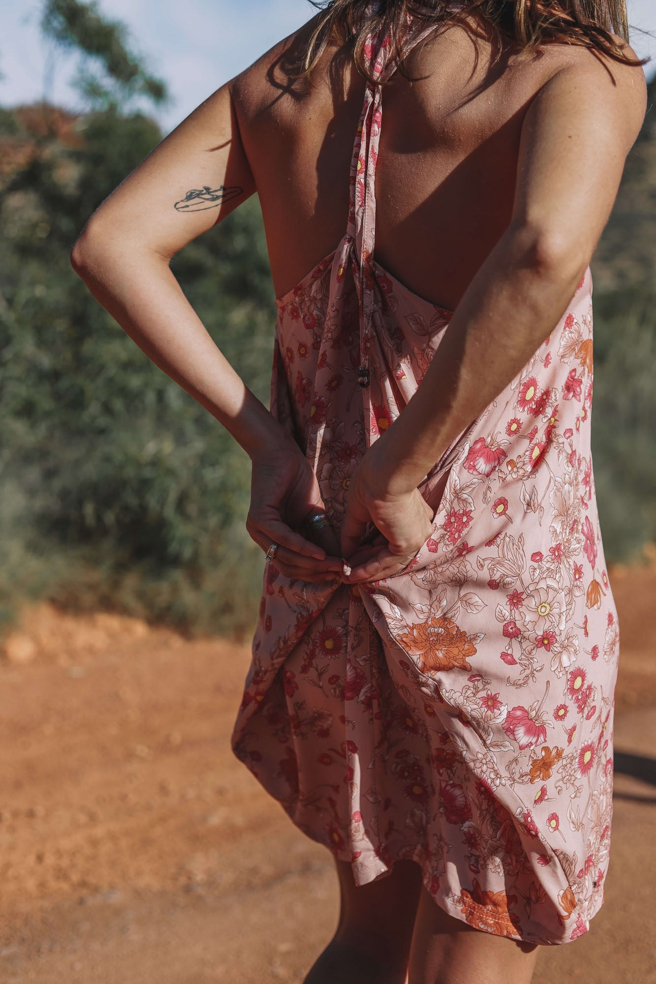 Maxi Wingdress - tea rose