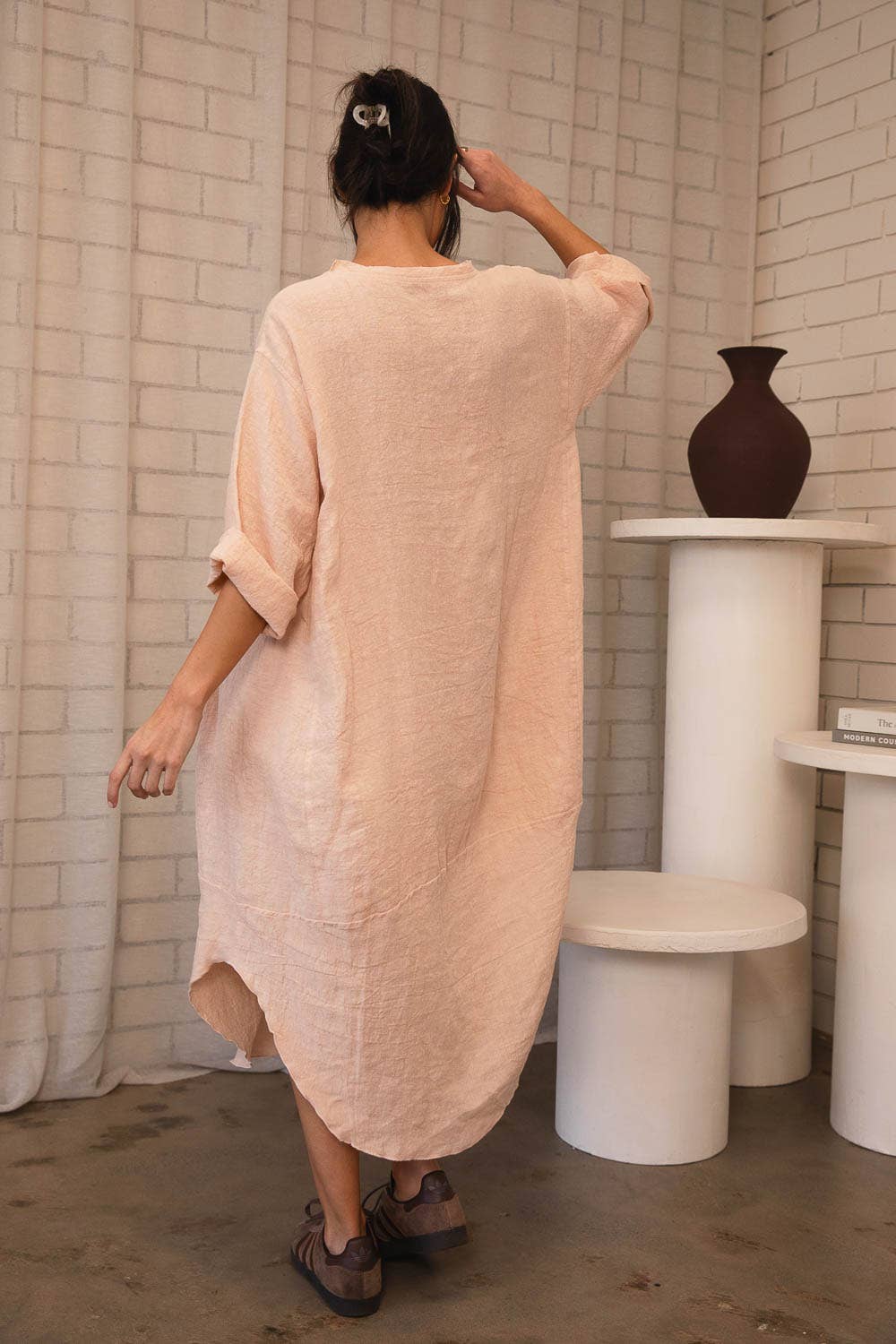 Malle Linen Dress - Blush