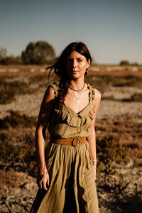 Leather Belt Wide - tan