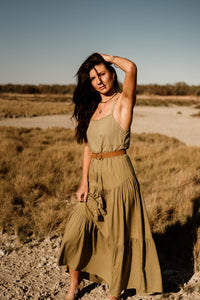 Leather Belt Thin - tan
