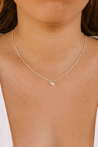 Two Pearl Satellite Necklace - sterling silver