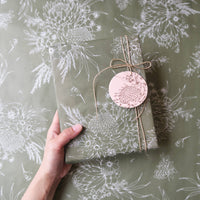 Tissue Paper - King Protea In Olive