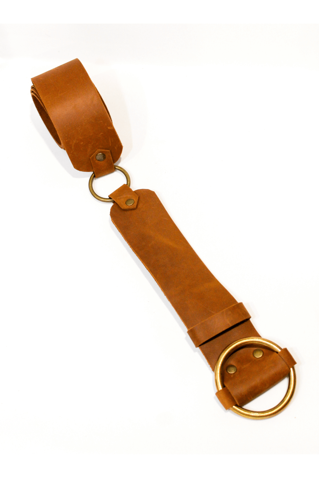 Leather Ring Belt medium - tan