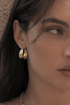 Ocean Ripple Hoops Gold