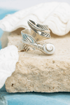 Periwinkle Feather Wrap Ring
