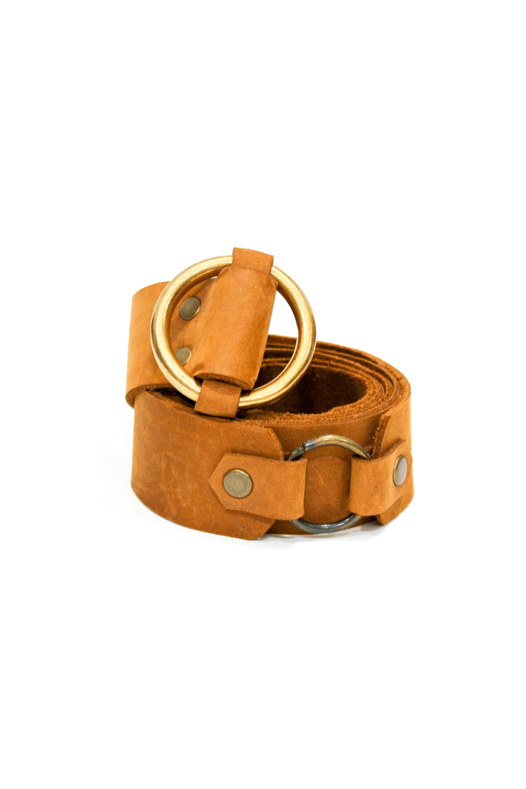 Leather Ring Belt medium - tan