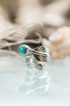 Turquoise Feather Wrap Ring