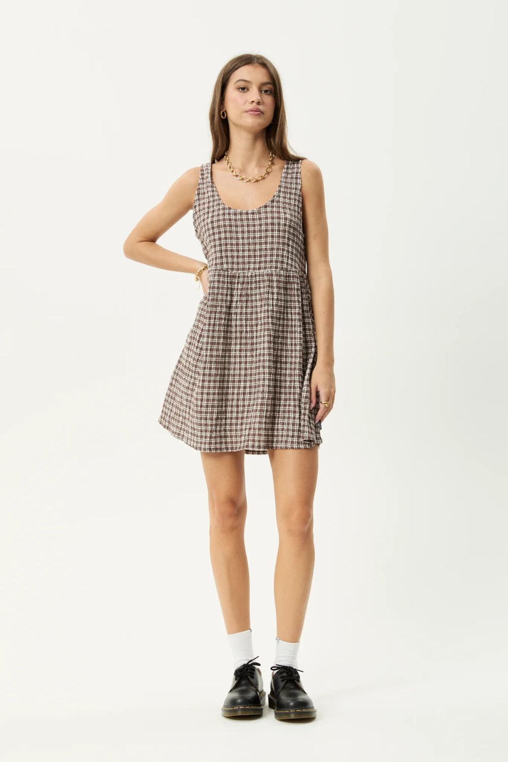 Jesse Mini Dress - coffee check