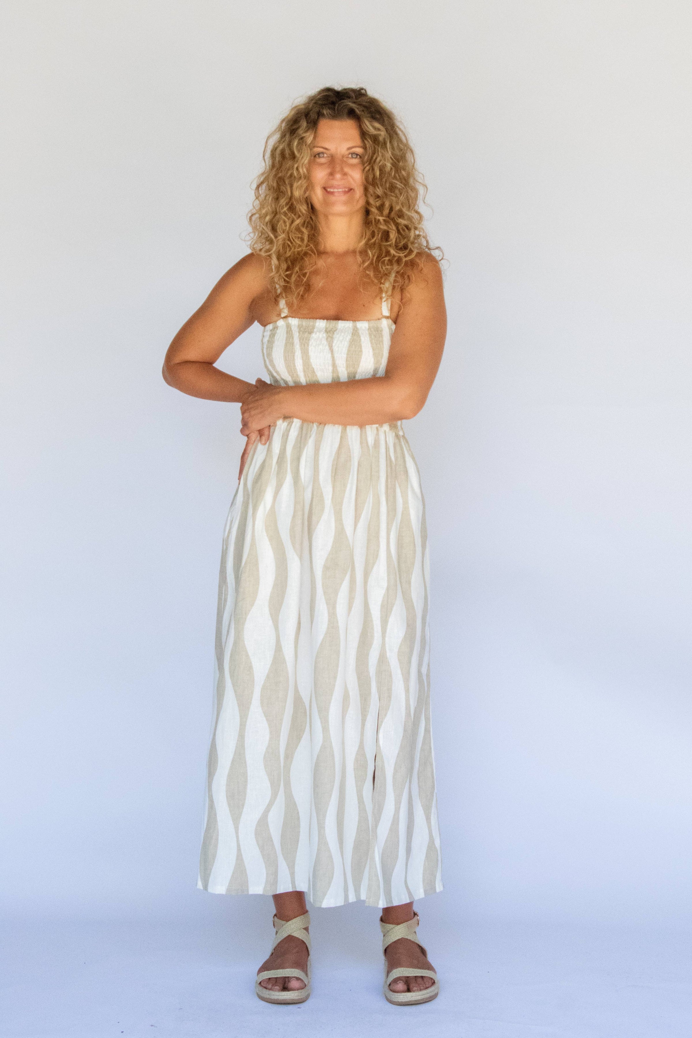 Mikoha Midi Dress - Island Stripe