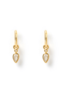 Daisy Gold Earrings - Stone