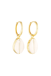 Golden Cowrie Sea Drops with Hoop